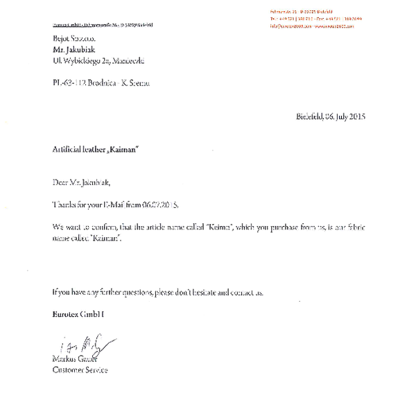 keimo - confirmation of the name